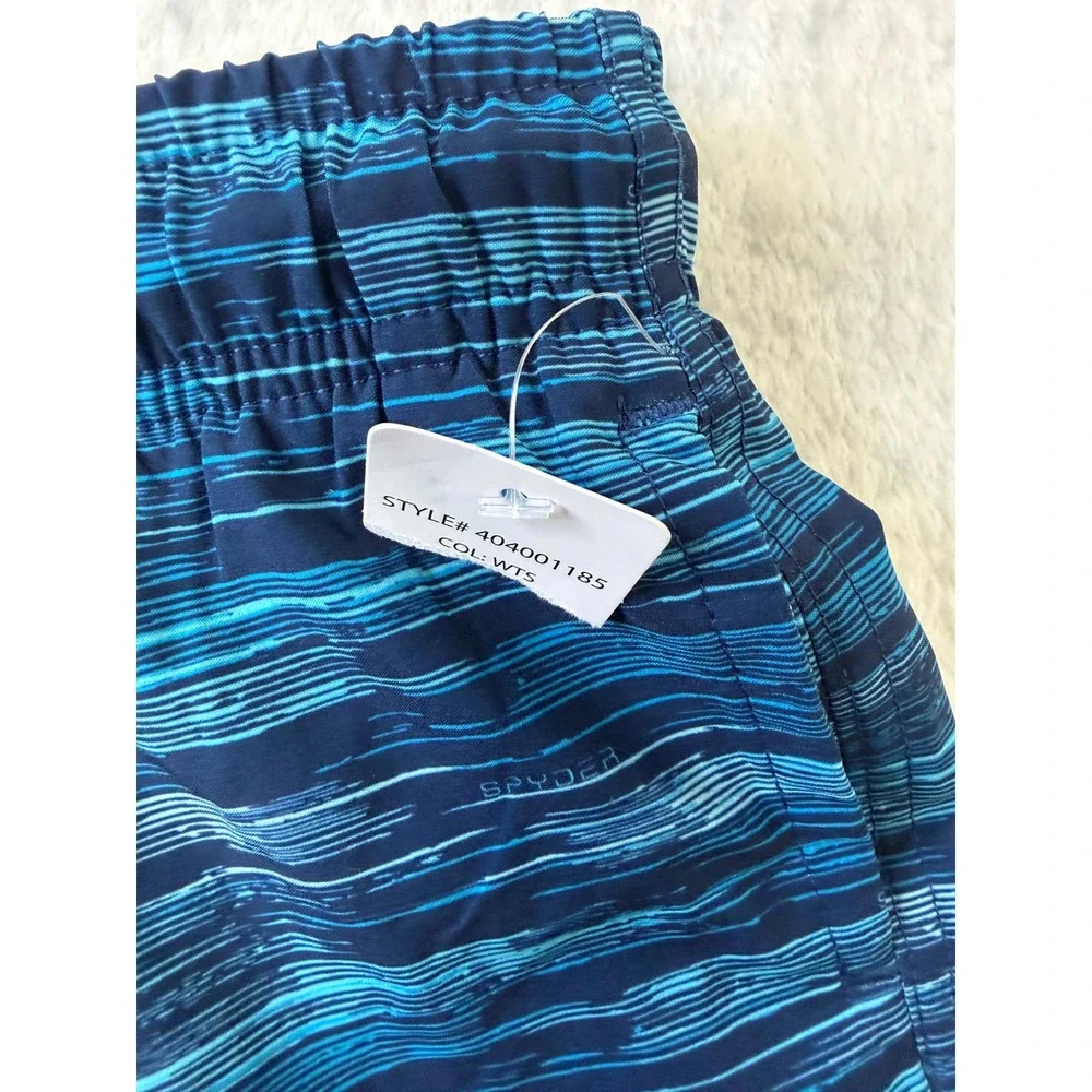 Spyder Boys Blue Gradient Stripe Swim Trunks Board‎ Shorts Size 5 404001185 NEW